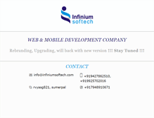 Tablet Screenshot of infiniumsoftech.com